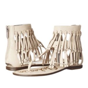 SAM EDLEMAN Fringe Gladiator Sandals